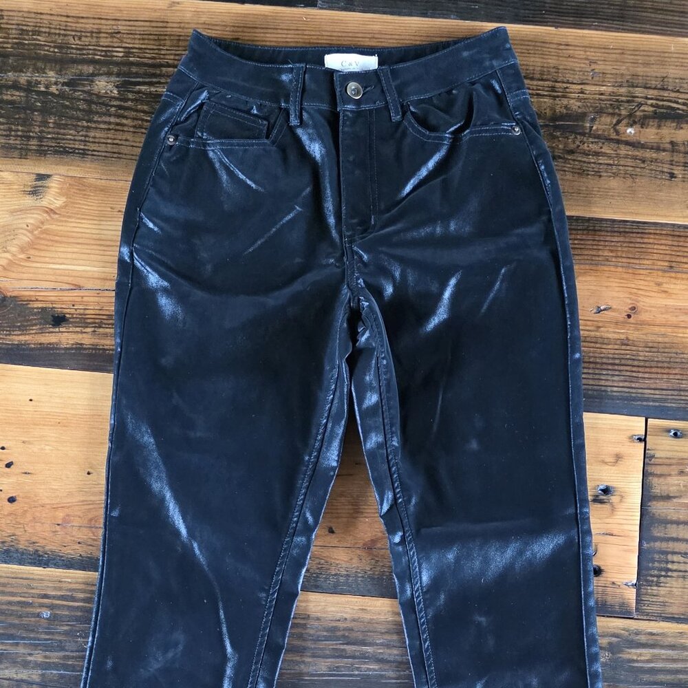 C&V Chelsea & Violet-High Rise Skinny Dressy Jeans Black Size 27